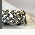 Silver Mother of Pearl Box Clutch — view 4