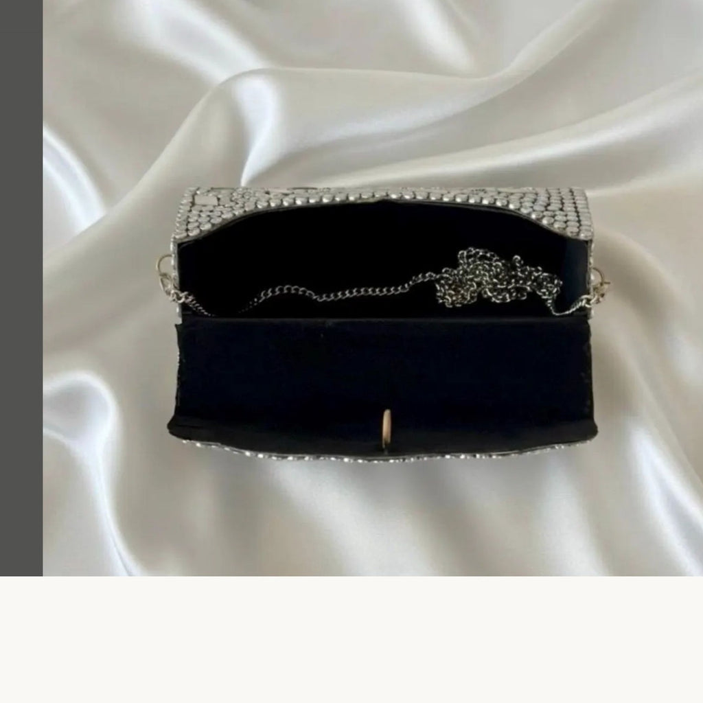 Silver Mother of Pearl Box Clutch — view 5