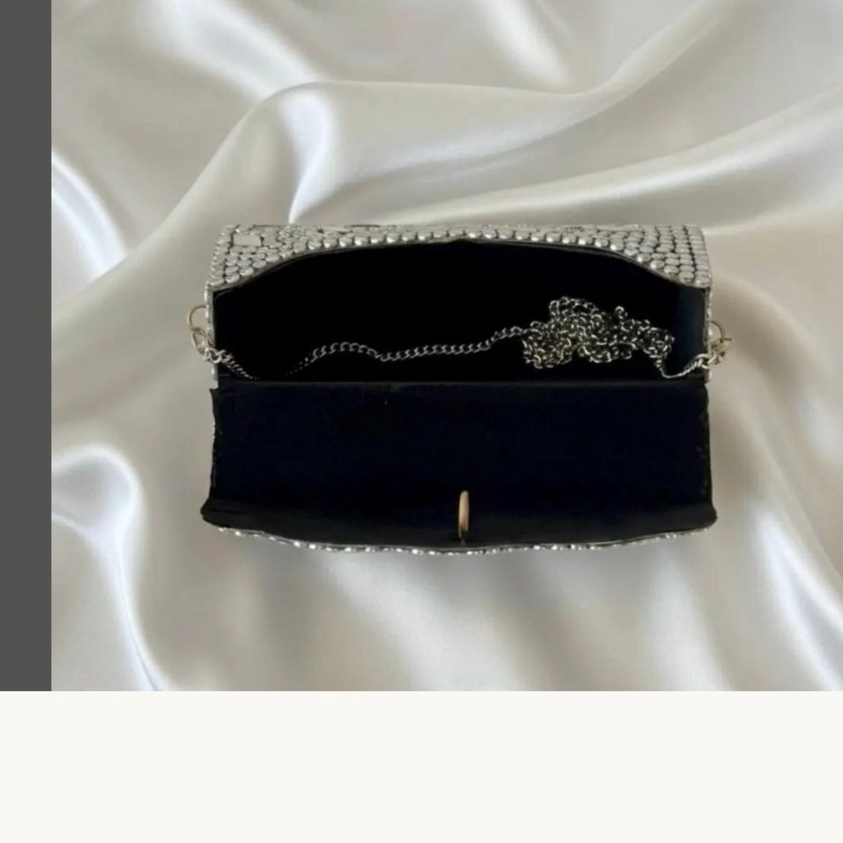 Silver Mother of Pearl Box Clutch — view 5