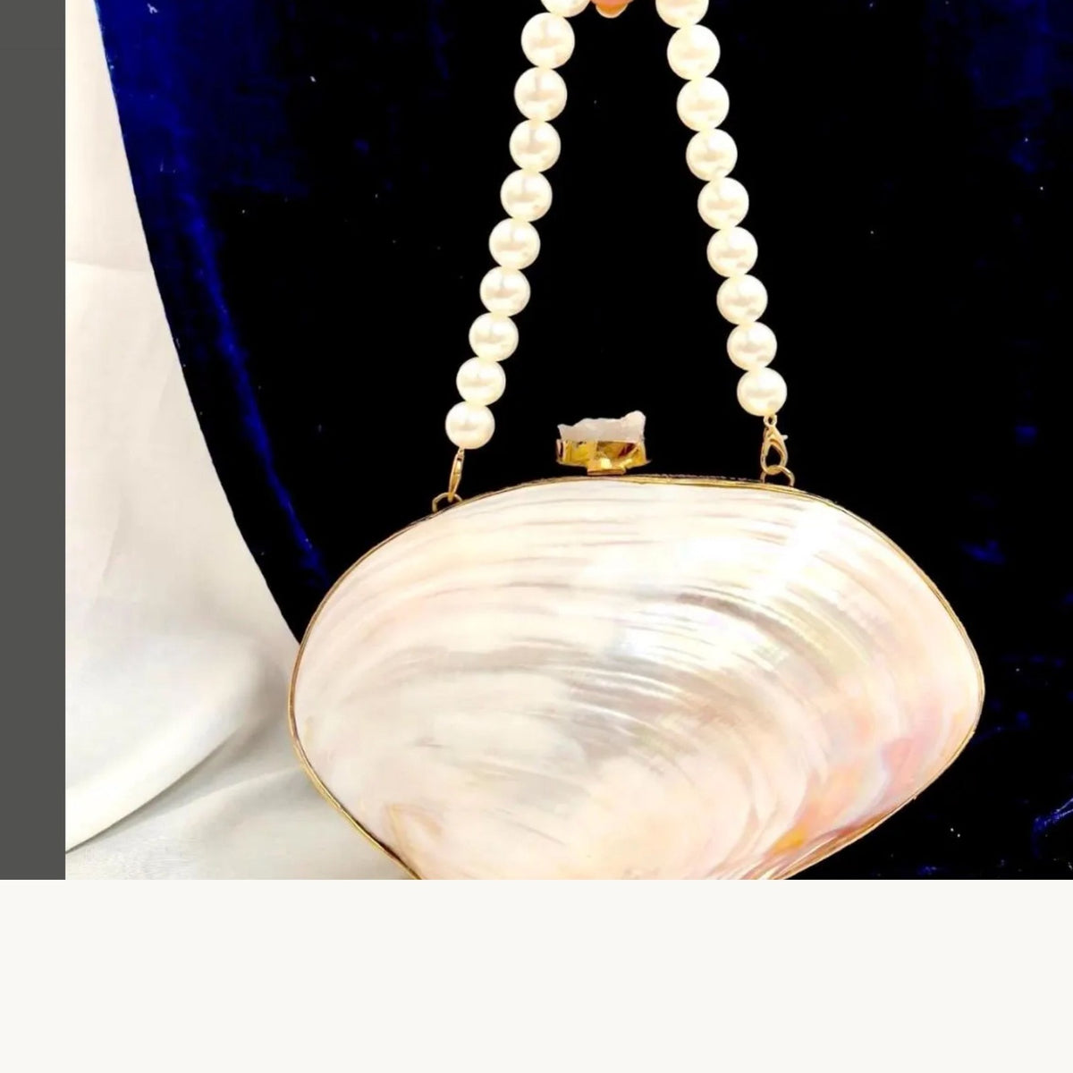 Natural Shell Minaudière Clutch — view 3