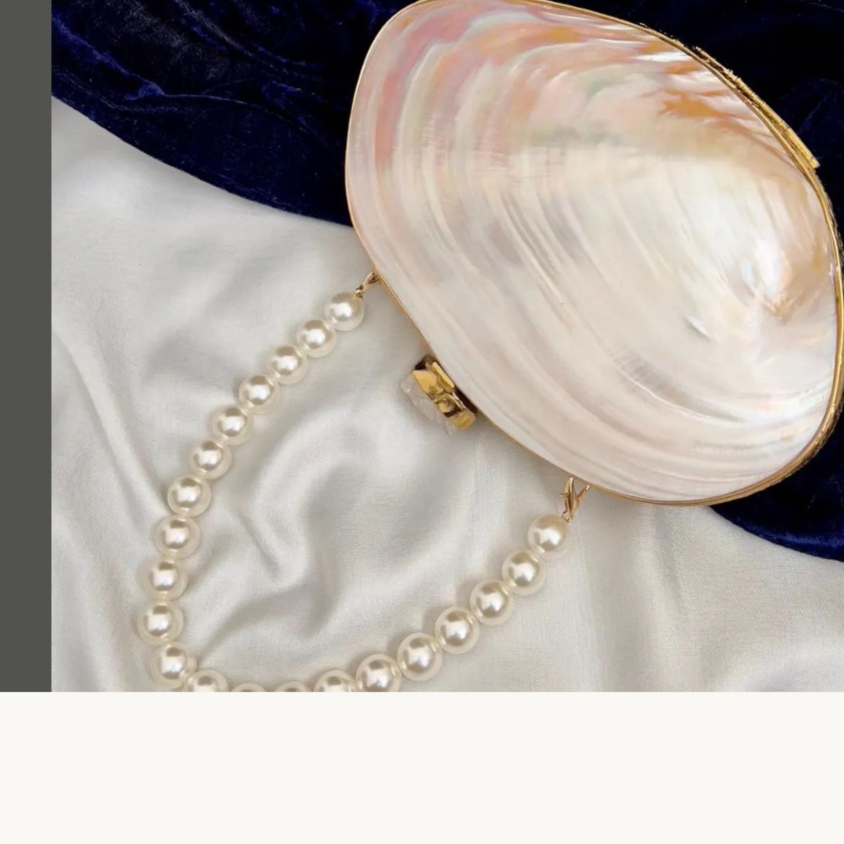 Natural Shell Minaudière Clutch — view 4