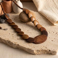 Earthy Stone Disc Bead Necklace — view 1