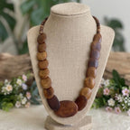 Earthy Stone Disc Bead Necklace — view 2