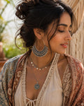 Tribal Crescent Hoop Earrings — view 1
