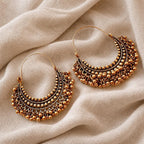 Tribal Crescent Hoop Earrings — view 2