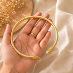 Gold Snake Coil Choker Necklace — view 3