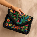 Bloom Beaded Fringe Clutch — view 2